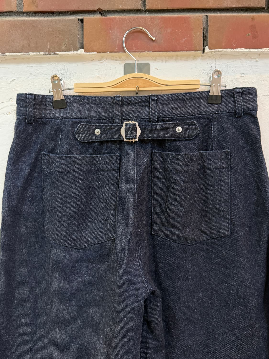 Years Ago 06oz 오카야마 코튼 신치백 데님 와이드 팬츠 2 상품이미지5