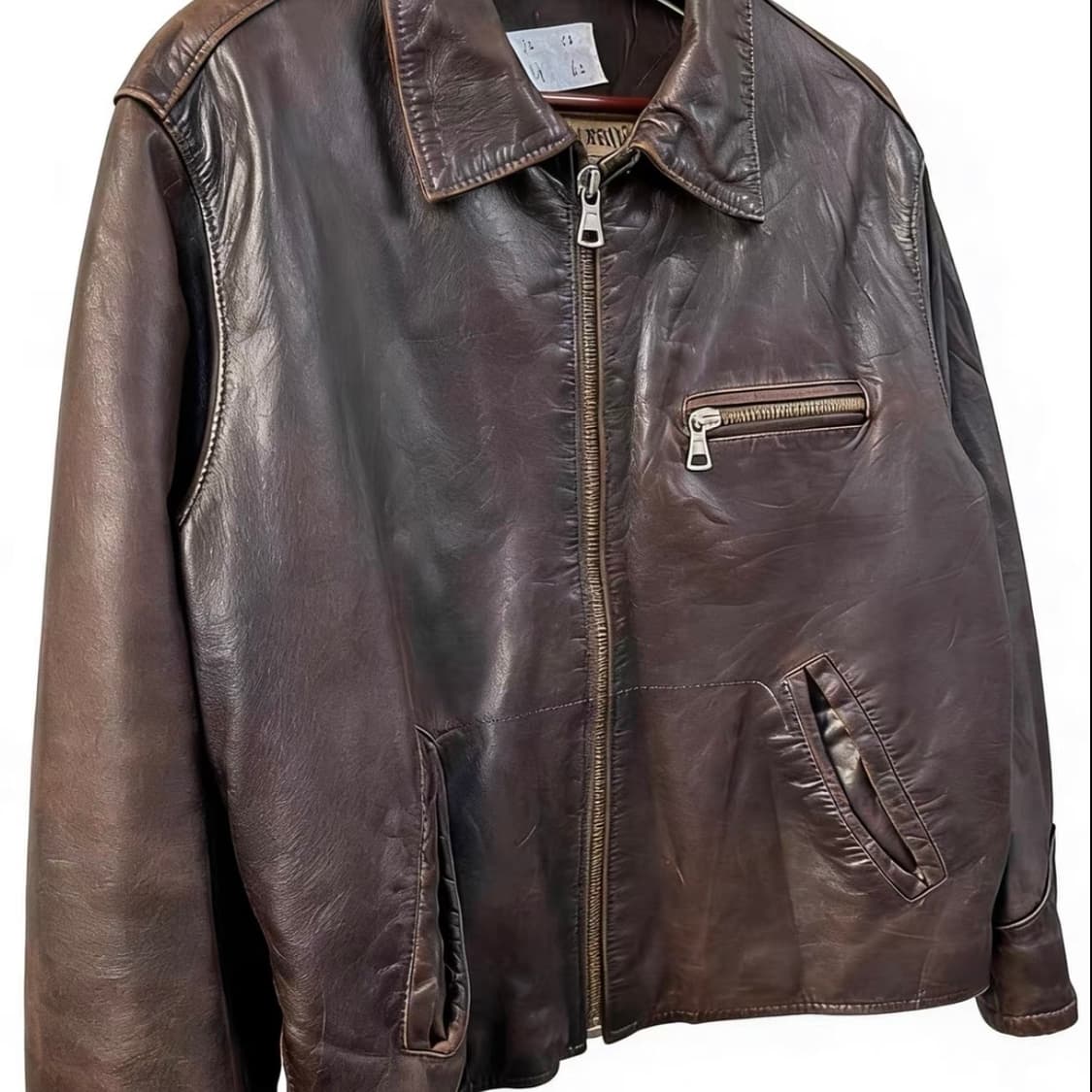  [Dandy Bros] 90s 빈티지 카우하이드 바이커 레더 자켓 상품이미지4