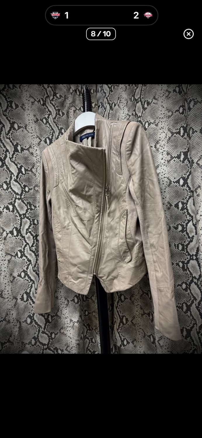 앤클라인 드레이프 레더자켓 양가죽 상품이미지8