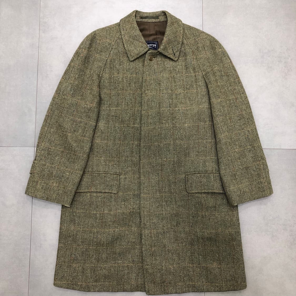 버버리 헤링본 트위드 울100 잉글랜드 영국 코트 46 상품이미지1