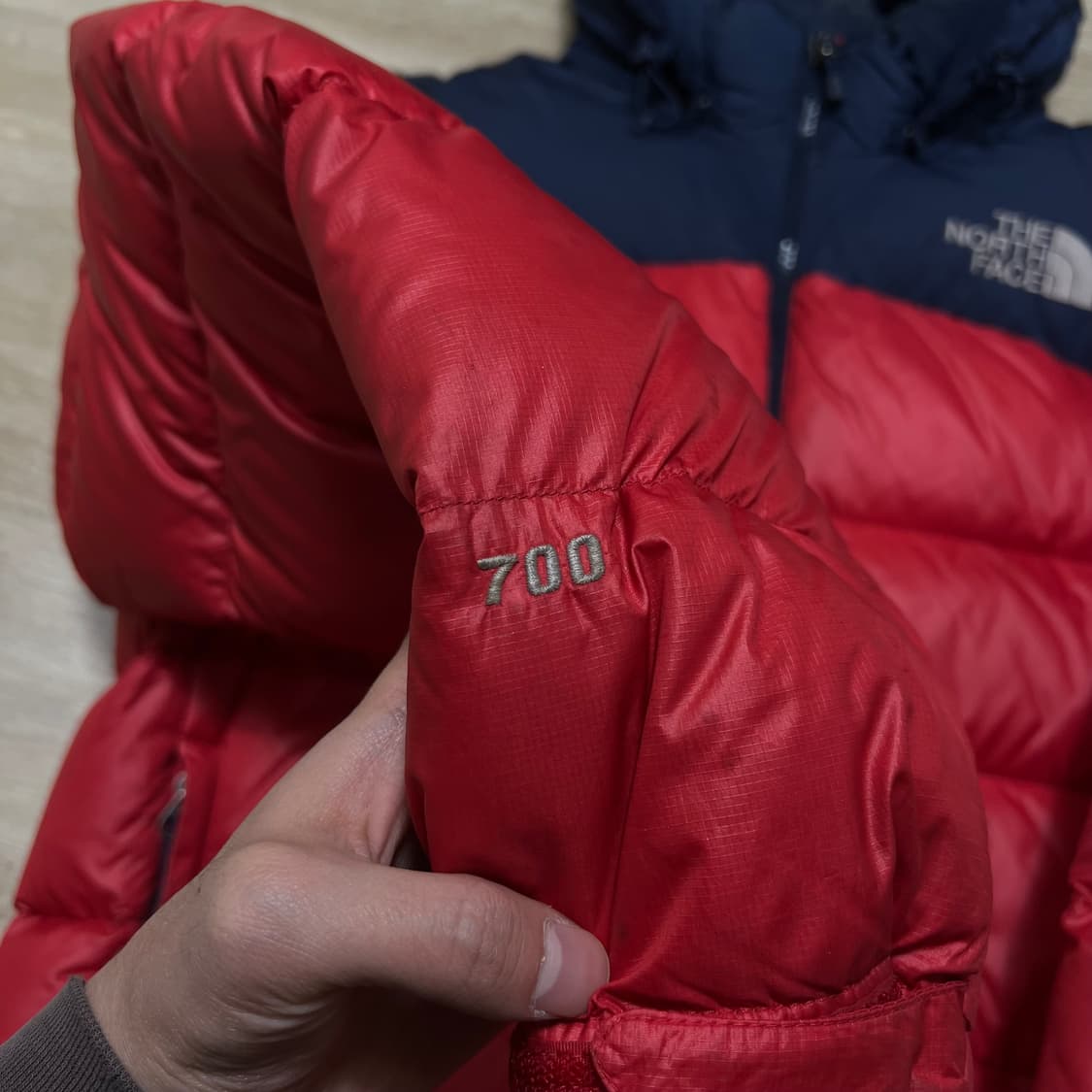 노스페이스 구스다운 700 후드 눕시 패딩 점퍼 [레드] L/100 상품이미지5