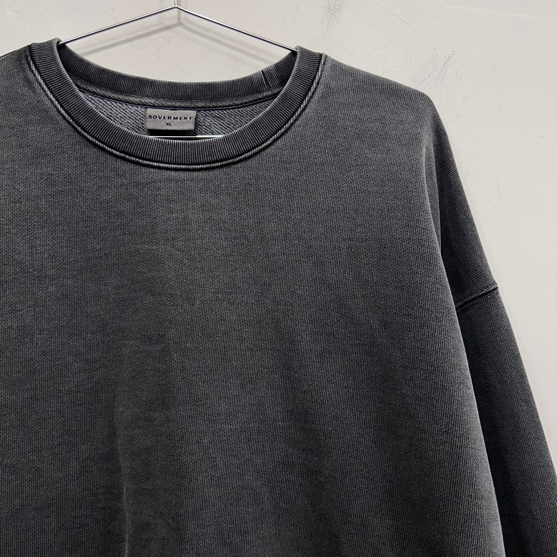 소버먼트 헤비코튼 오버핏 무지 피그먼트 맨투맨 상품이미지1