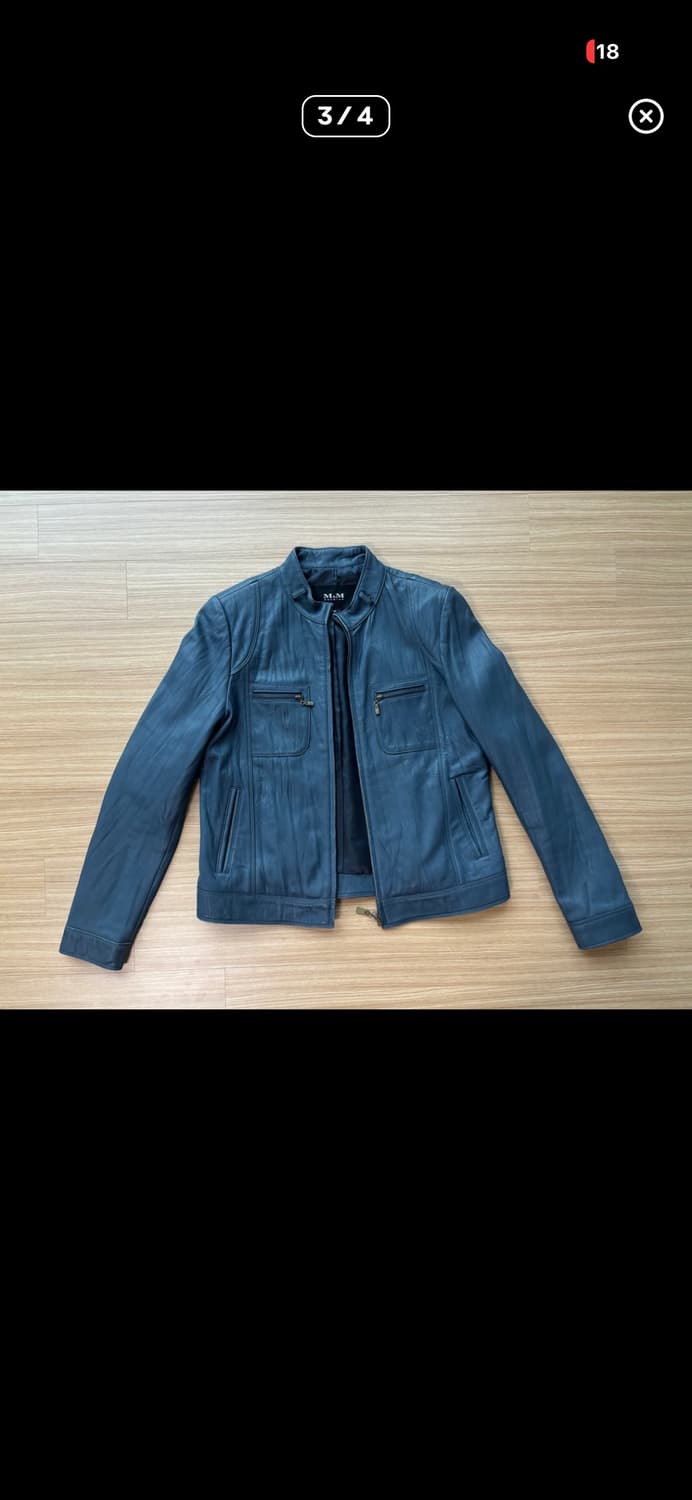 재패니스 블루 레더자켓 상품이미지3