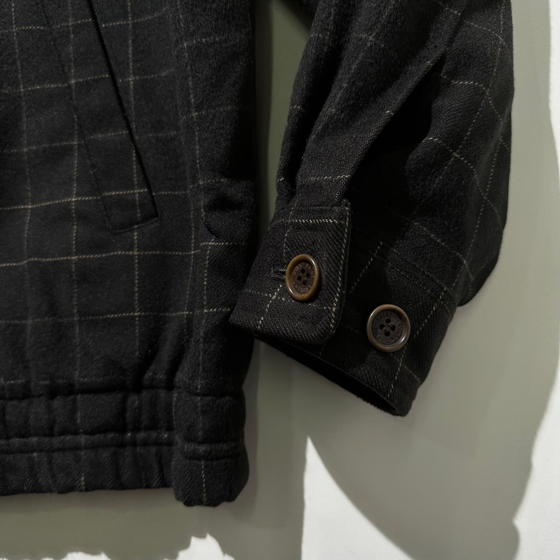 입생로랑 울 체크 블루종 자켓 상품이미지5