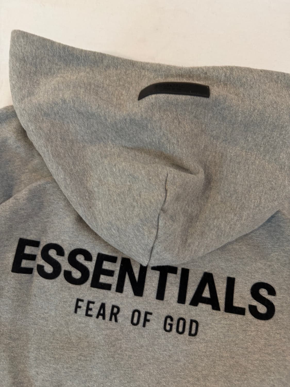 에센셜 피어오브갓 백로고 후드티 그레이 상품이미지3