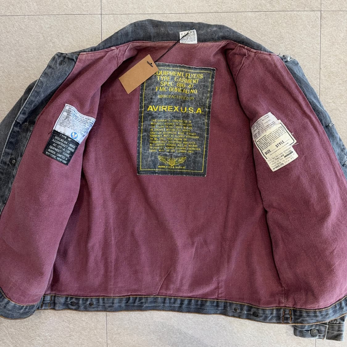 아비렉스 이탈리아 생산 데님 자켓 상품이미지8