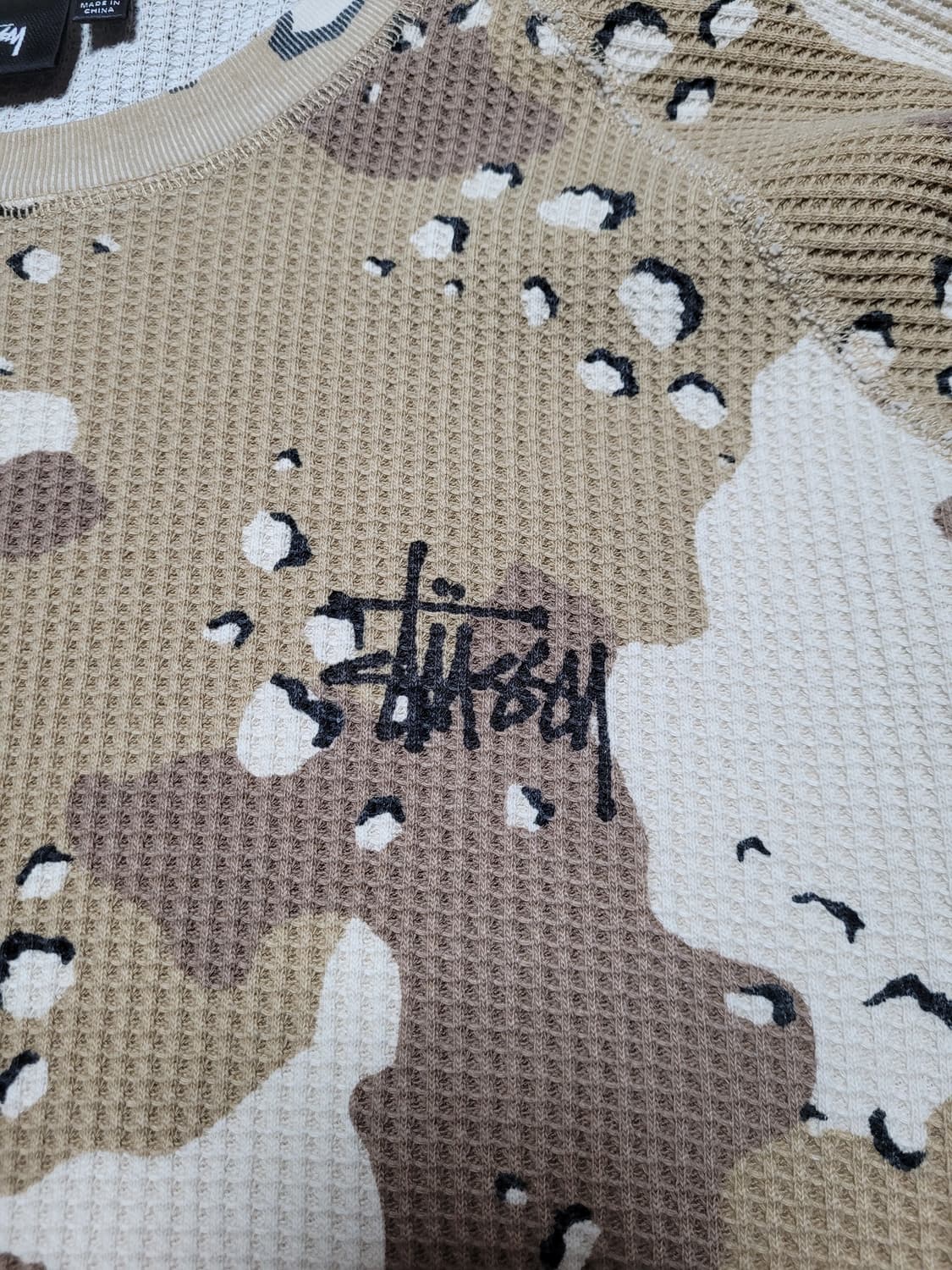 스투시 써멀 와플 롱슬리브 데저트 카모 xl 상품이미지3