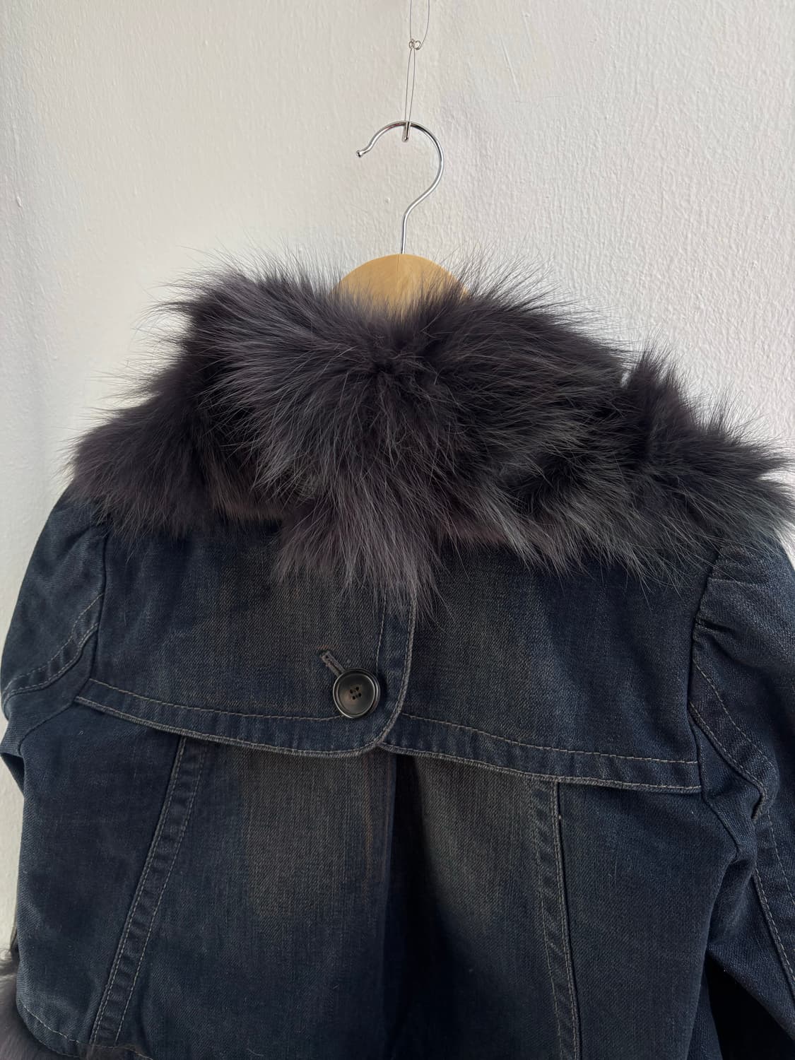 Vintage Fur-Trim Denim Jacket 상품이미지6