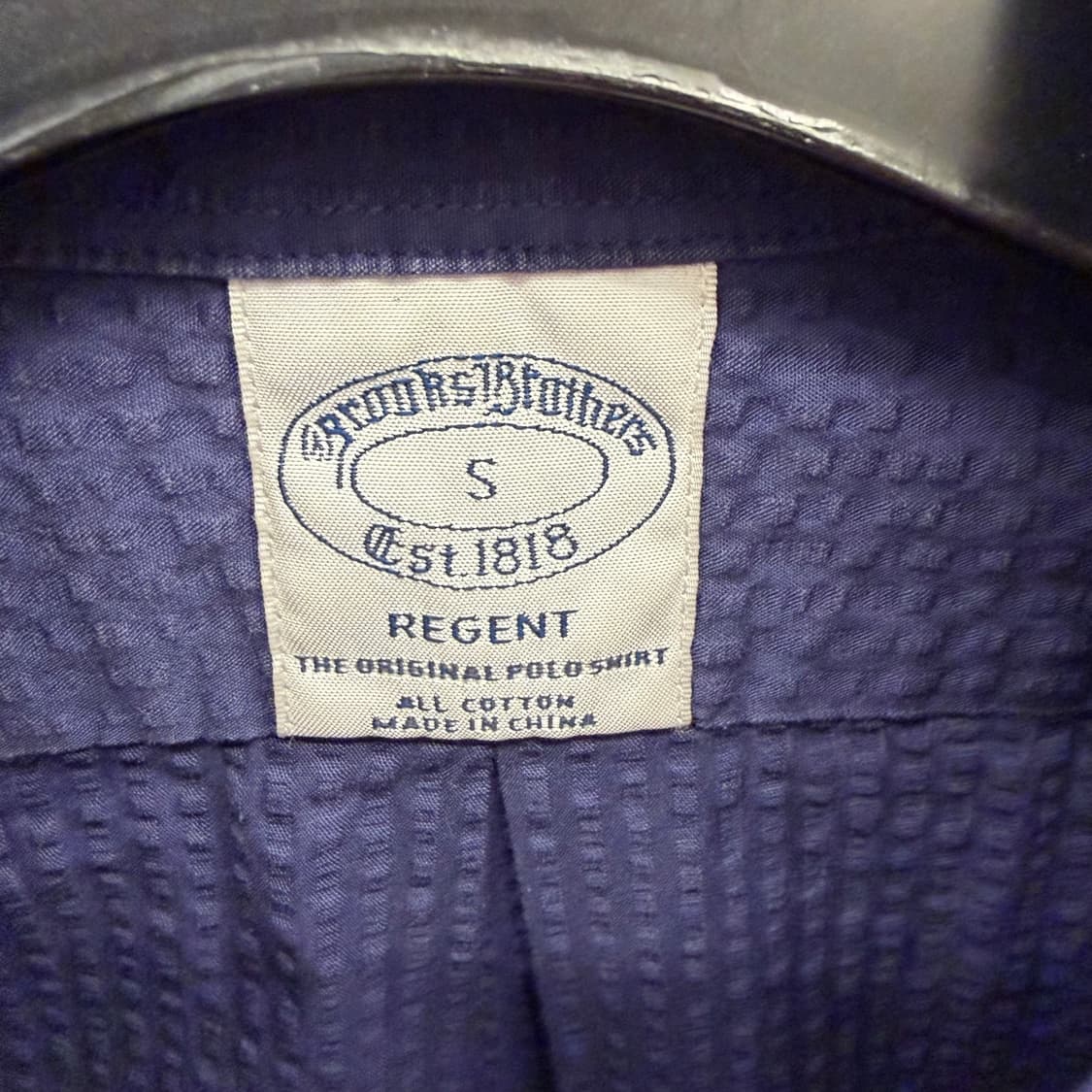 브룩스 브라더스 네이비 시어서커 리젠트 셔츠 S 상품이미지7