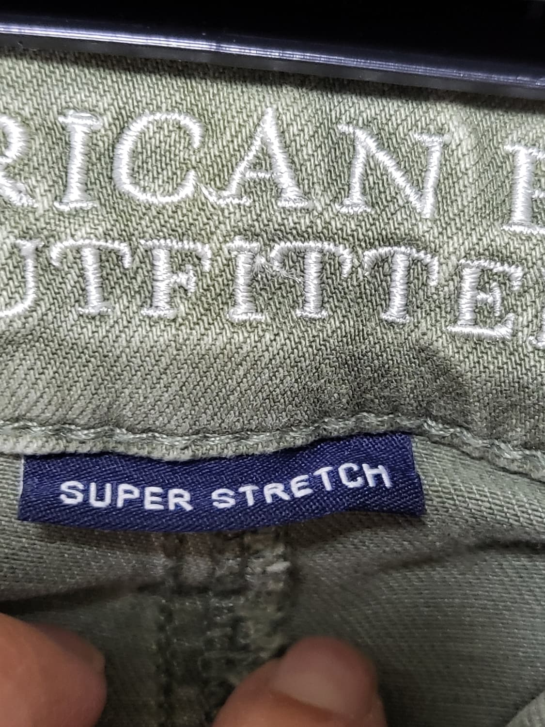 아메리칸 이글 슈퍼 스트레치 비스코스 올리브 데미지 팬츠 55사이즈 상품이미지4