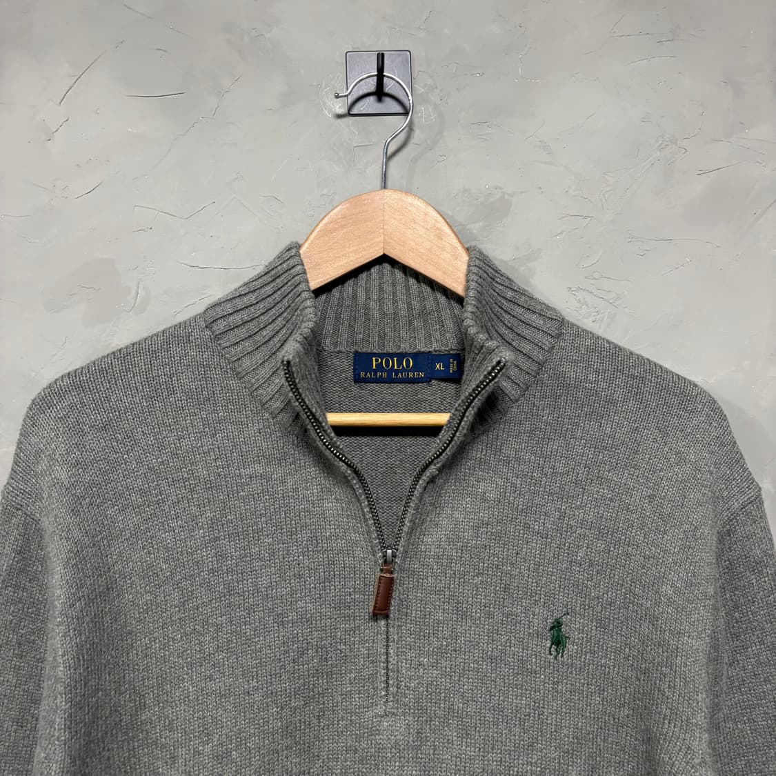 폴로 랄프로렌 신형 니트 반집업 그레이 회색 상품이미지2