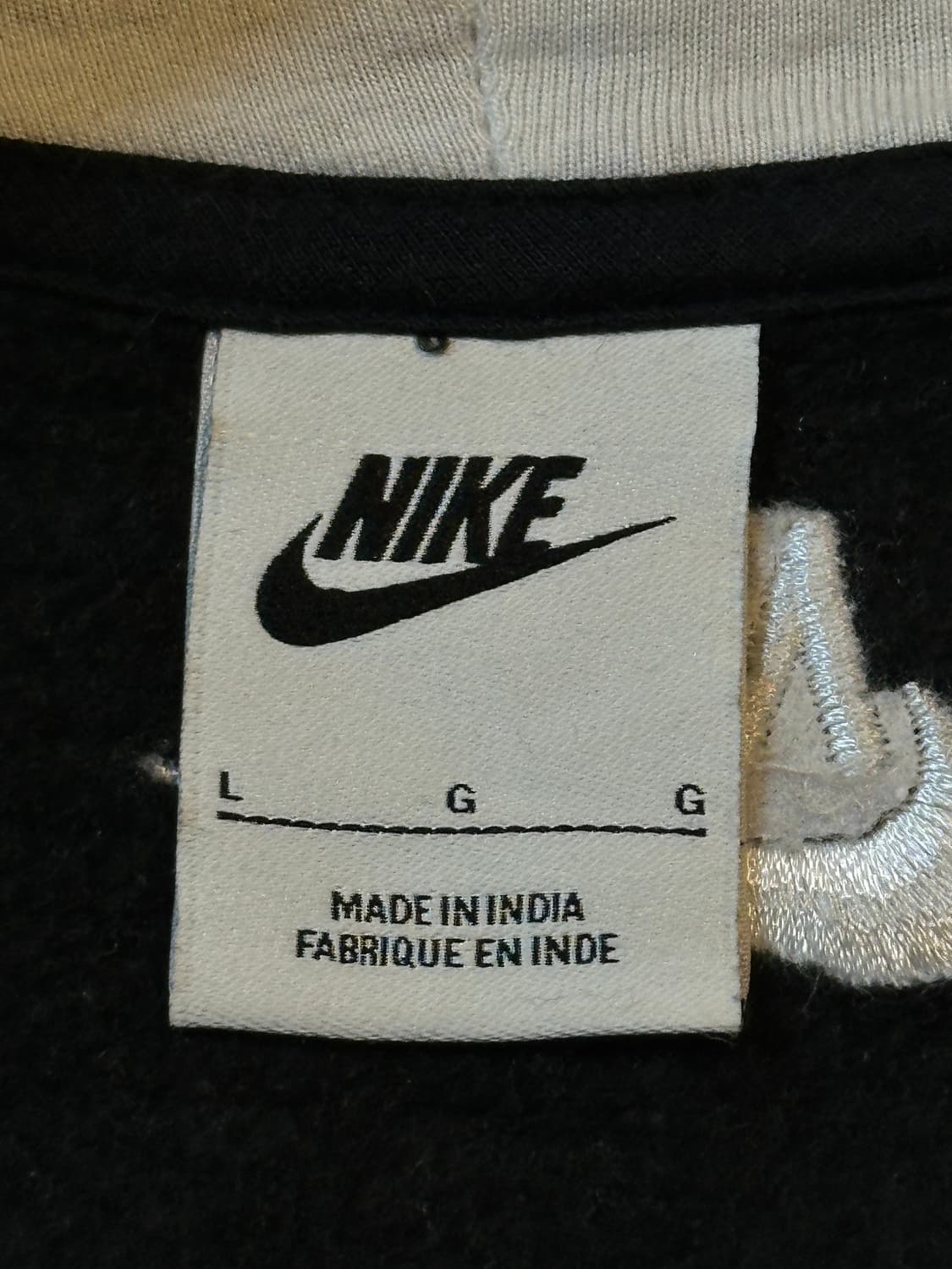 나이키 신형 스펠로고 기모 후드티 블랙 상품이미지4