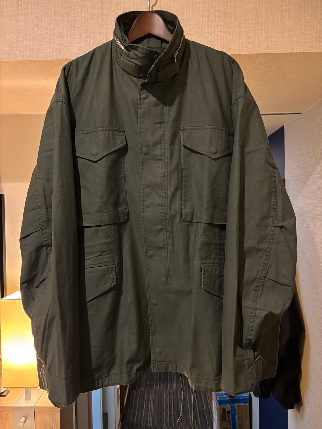 FRESH SERVICE 25ss 백사틴 필드 자켓 올리브 그린 L 상품이미지4