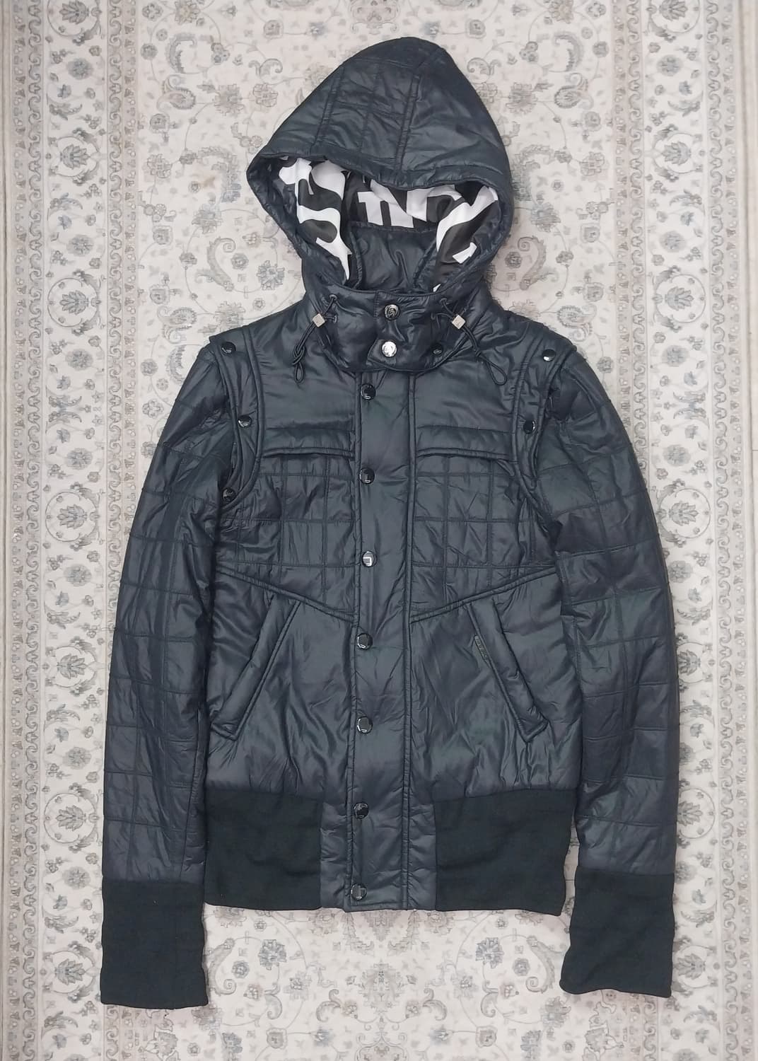 디젤 네이비 후드 패딩 점퍼 (조끼분리됨) XS 상품이미지1