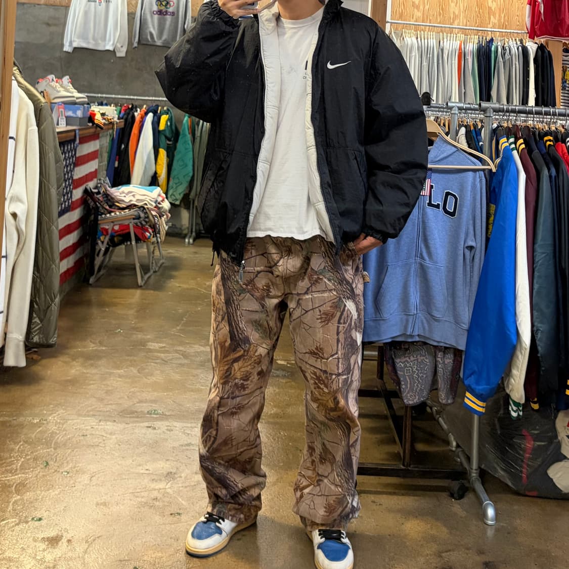 레어 90s 미국 빈티지 나이키 빅스우시 패딩 자켓 상품이미지5