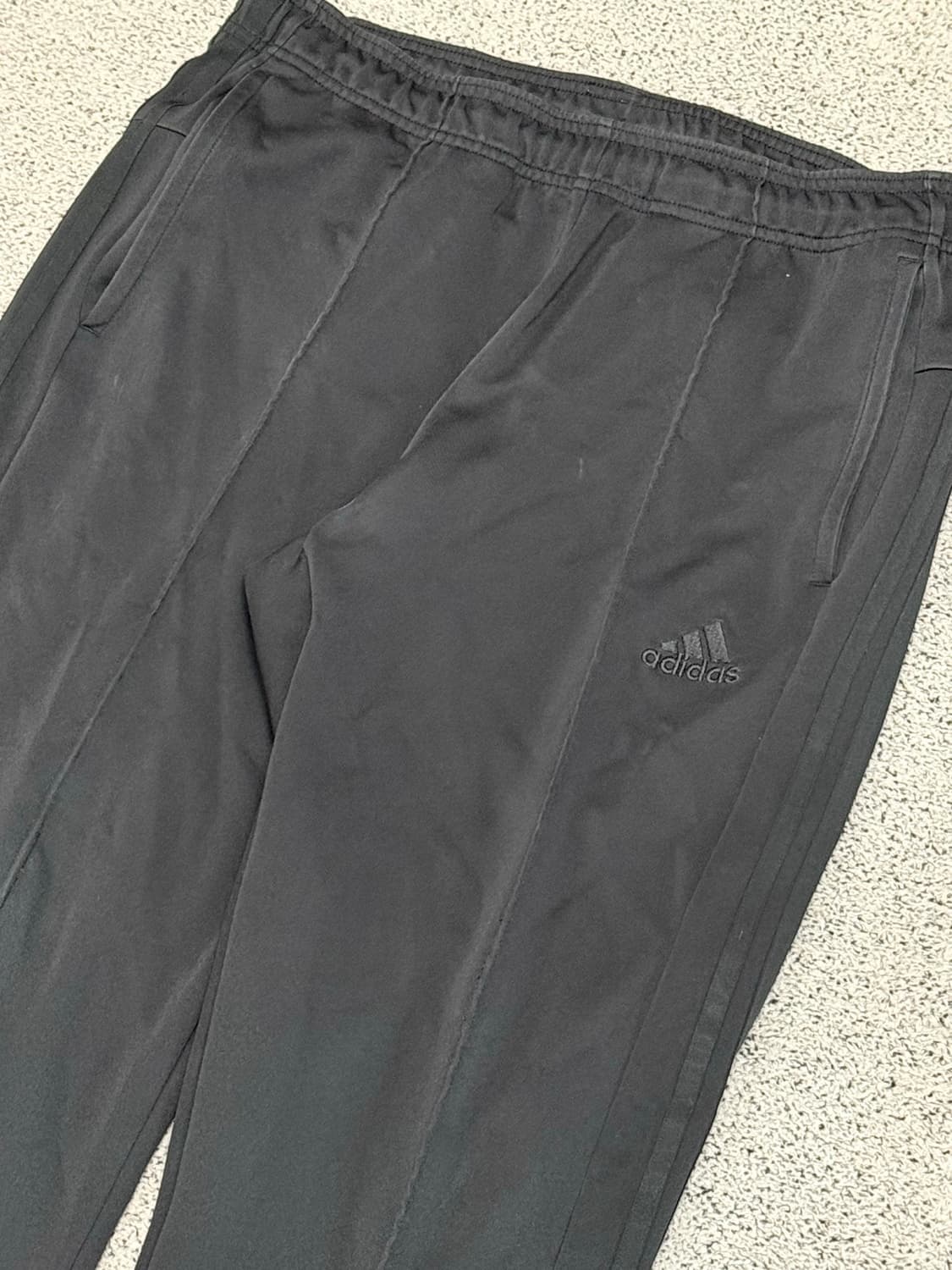 (L) 아디다스 삼선 핀턱 트레이닝 팬츠 블랙 상품이미지2