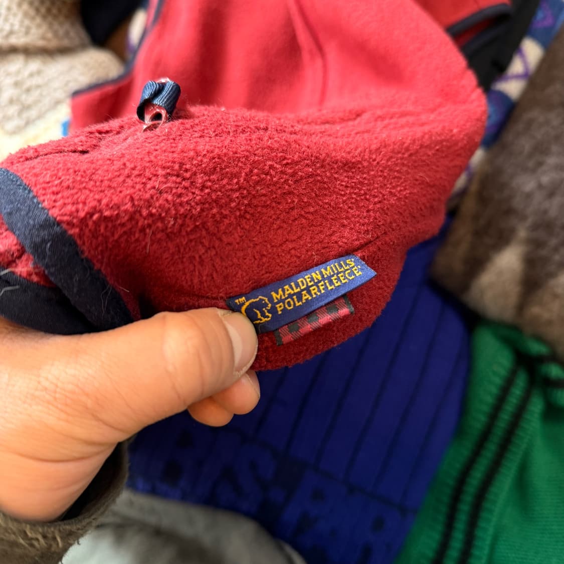 울리치 플리스 버건디 레드 베스트 상품이미지3