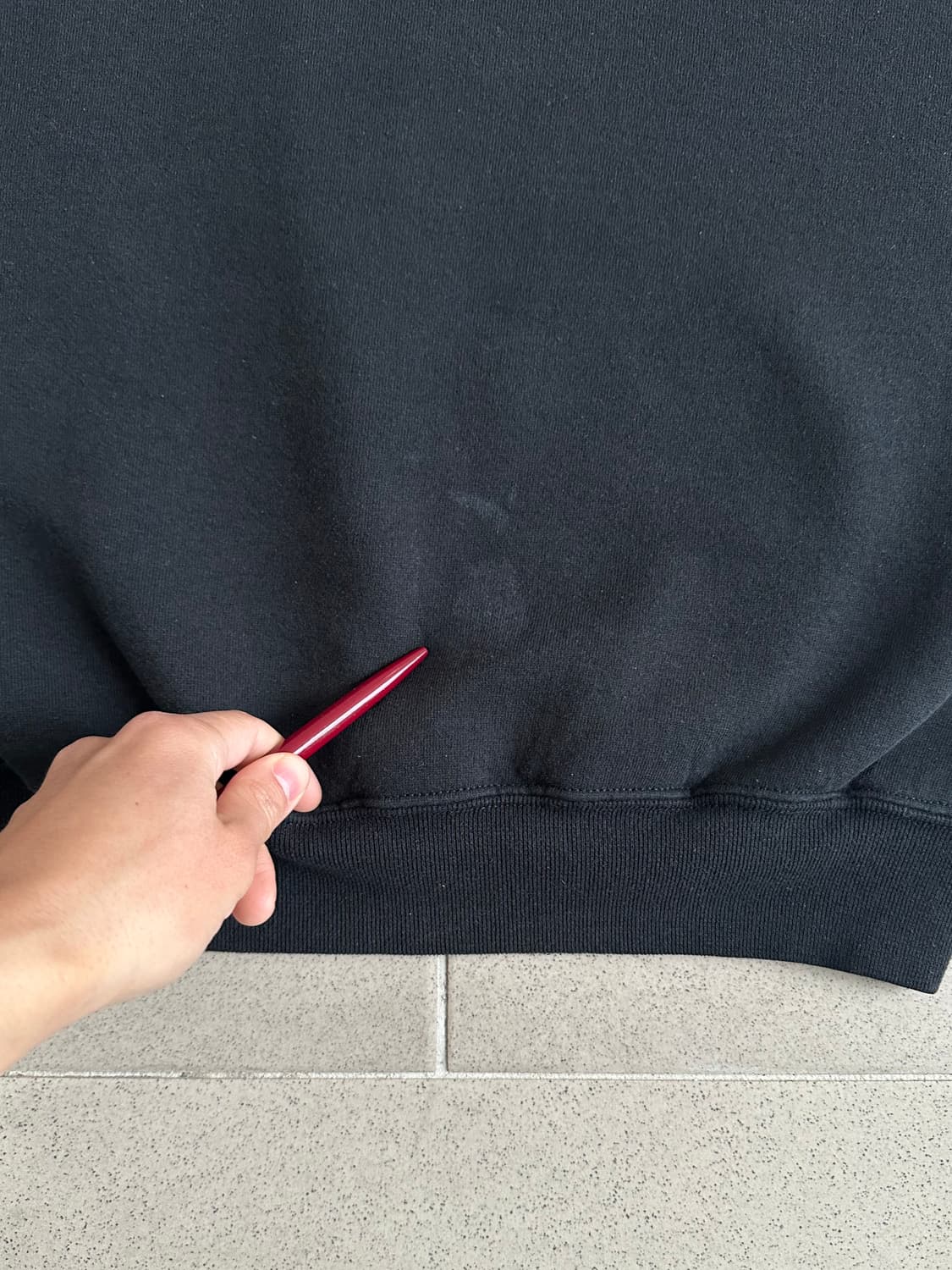 90s 빈티지 러셀 스웻셔츠 블랙 XL 상품이미지6