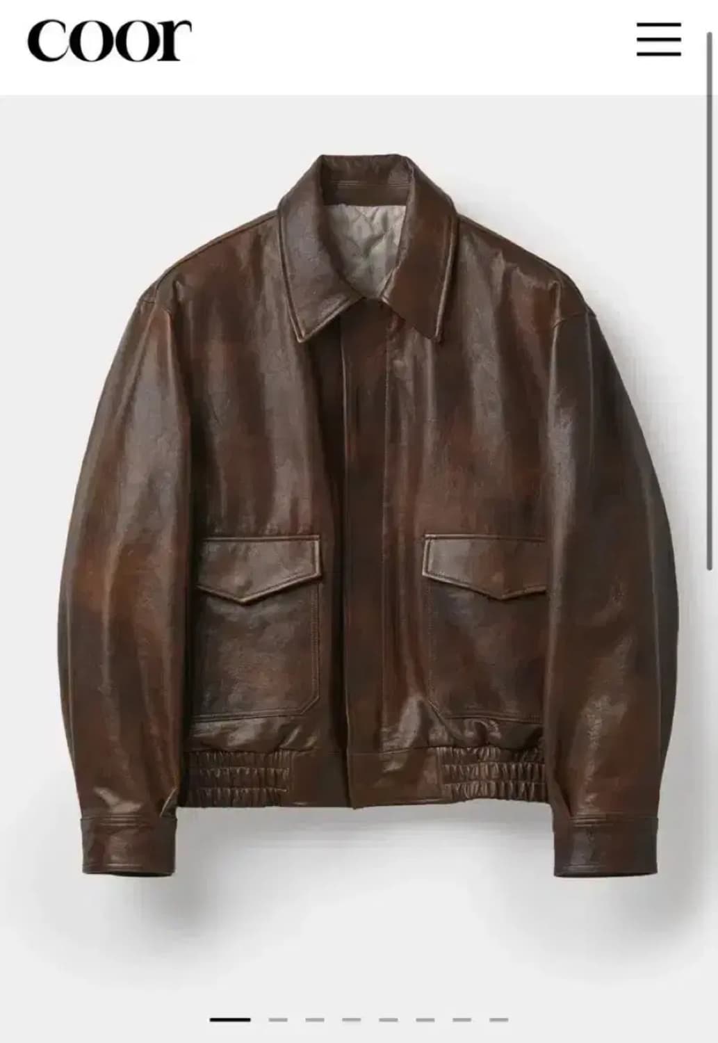 베지터블 레더 A-2 자켓 상품이미지3