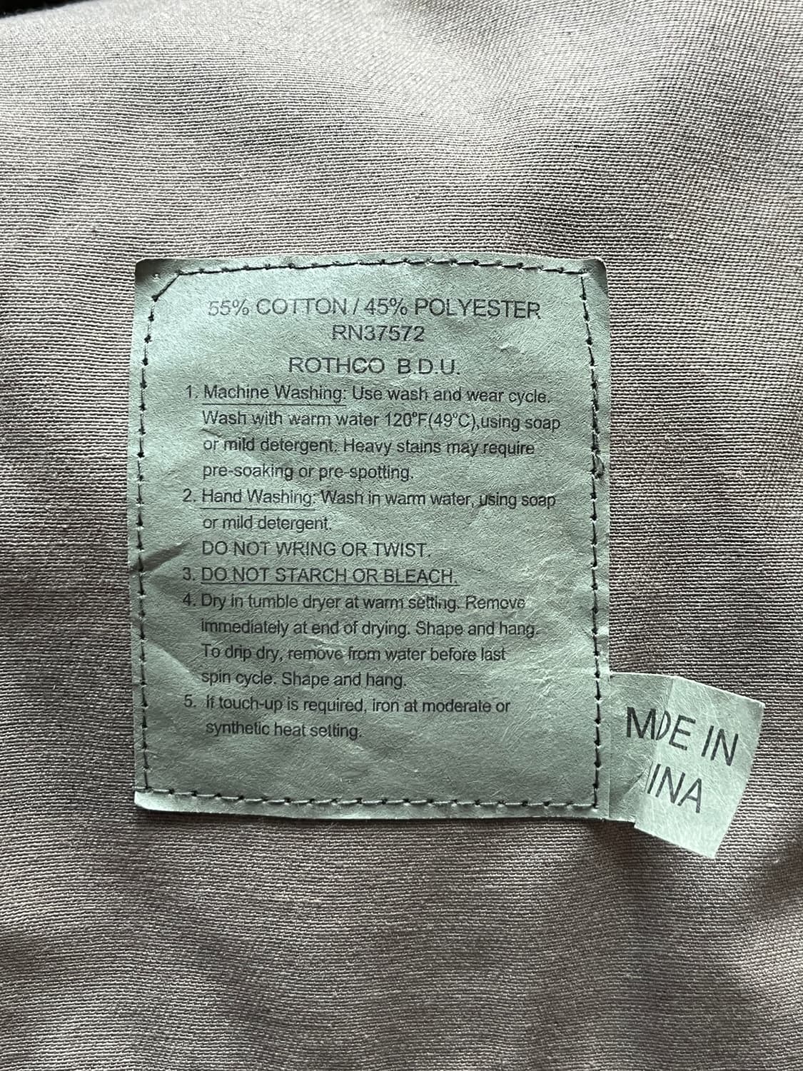 ROTHCO 로스코 BDU 타이거 카모 셔츠 자켓 100-105 상품이미지8
