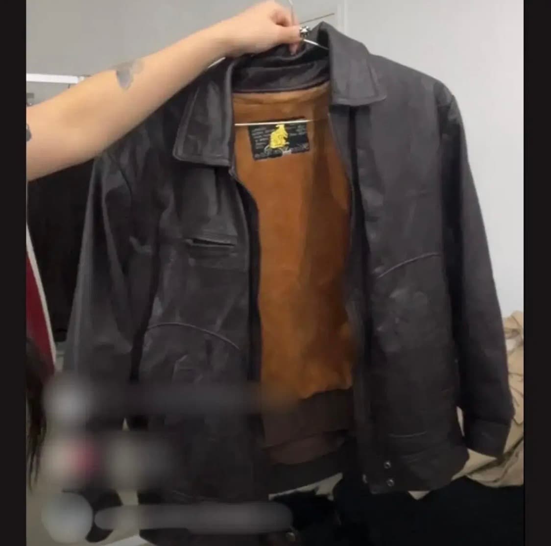 빈티지 브라운 가죽자켓 상품이미지2