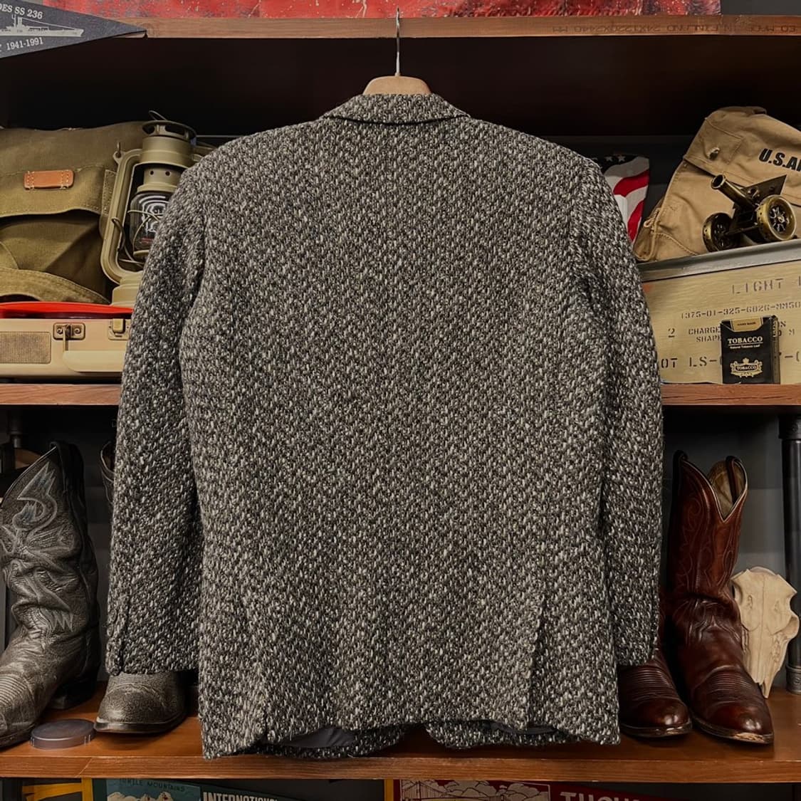 90s YSL 입생로랑 케이블 체크 패턴 테일러드 블레이져 N000 상품이미지2