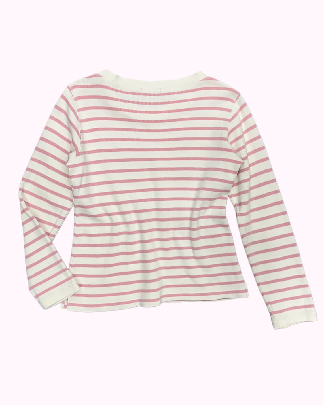 EAST BOY pink stripe logo t-shirt 상품이미지4