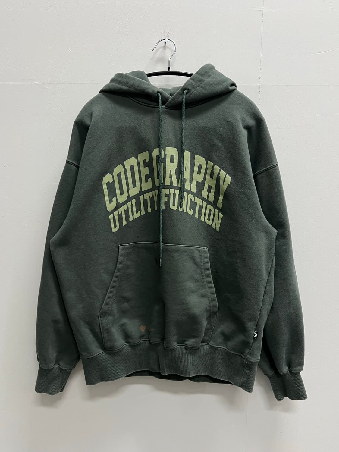 (S) 코드그라피 후드 티 카키 상품이미지2