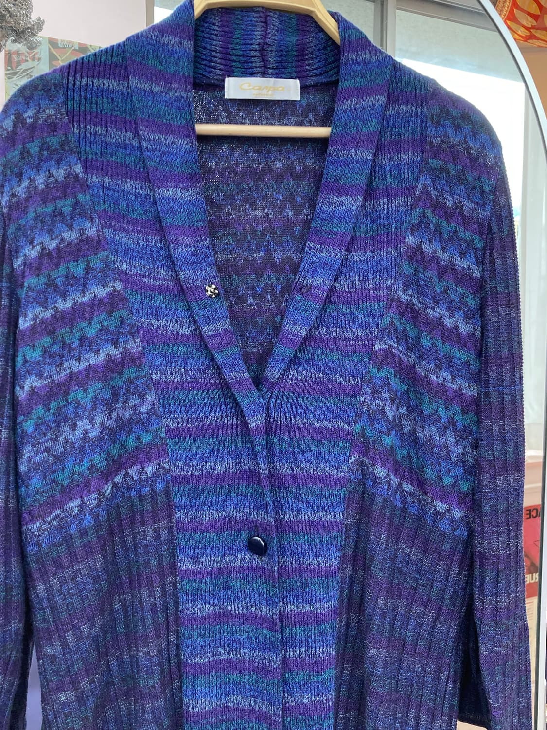 블루 롱 니트 가디건 상품이미지3