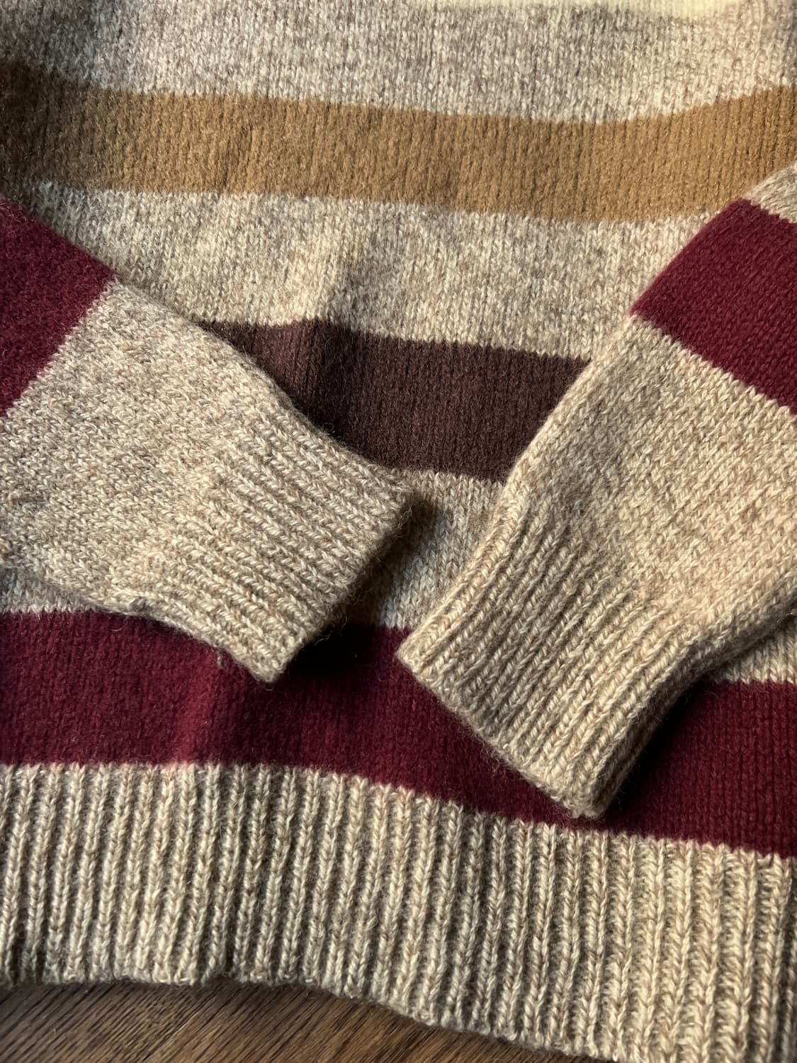 [S]90's USA 빈티지 그런지 스트라이프 울 니트 상품이미지4