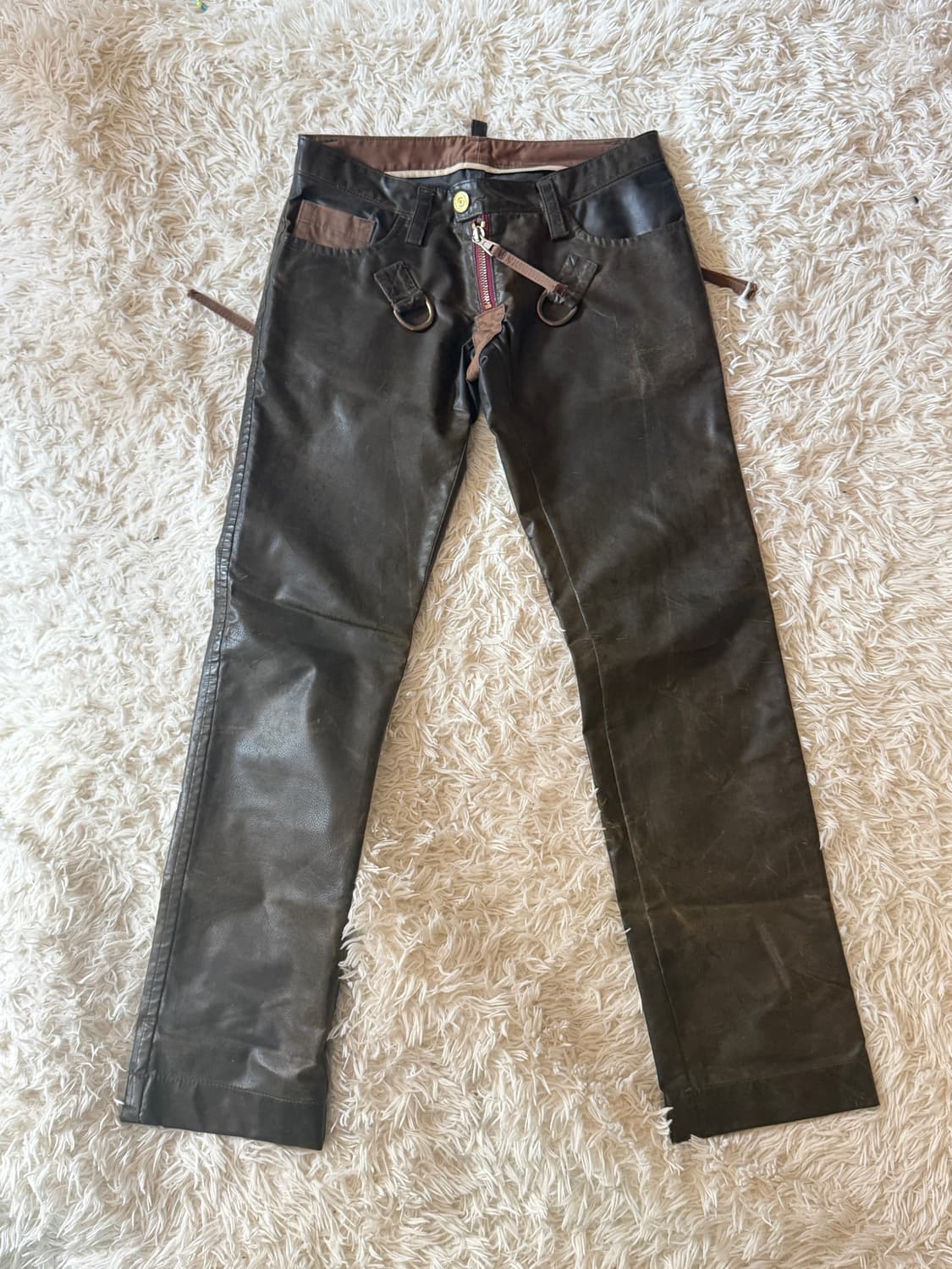 디스퀘어드2 03FW 레더 팬츠 상품이미지2