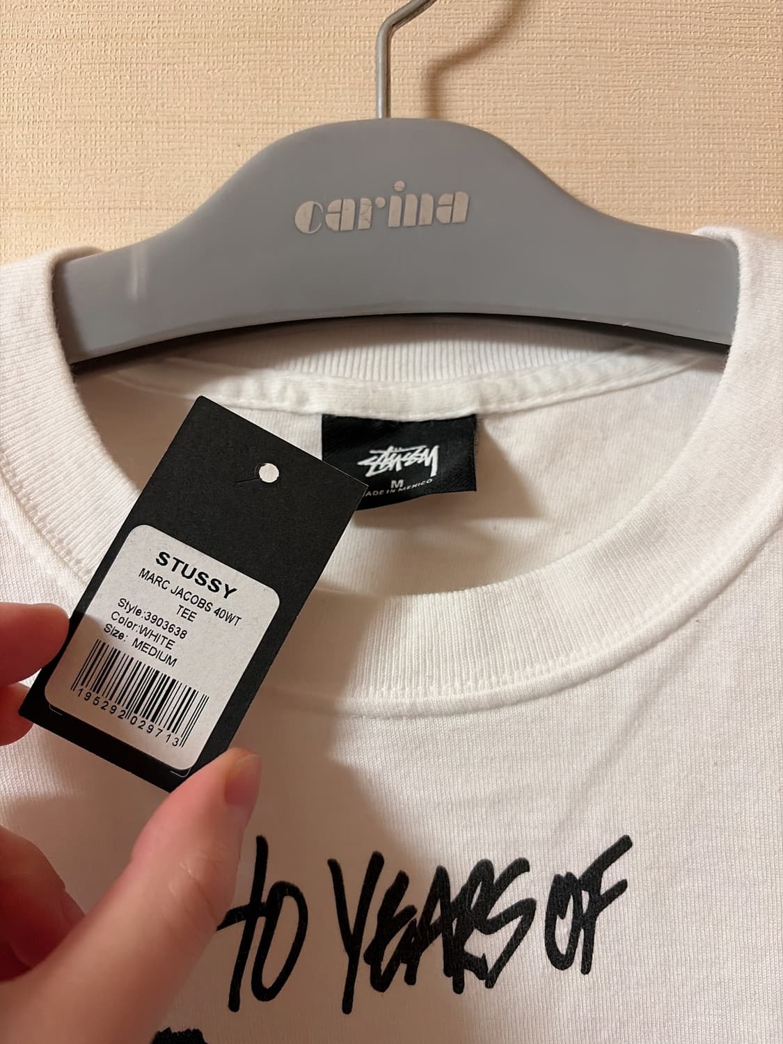 스투시 x 마크 제이콥스 40 월드투어 티셔츠 판매합니다. 상품이미지2