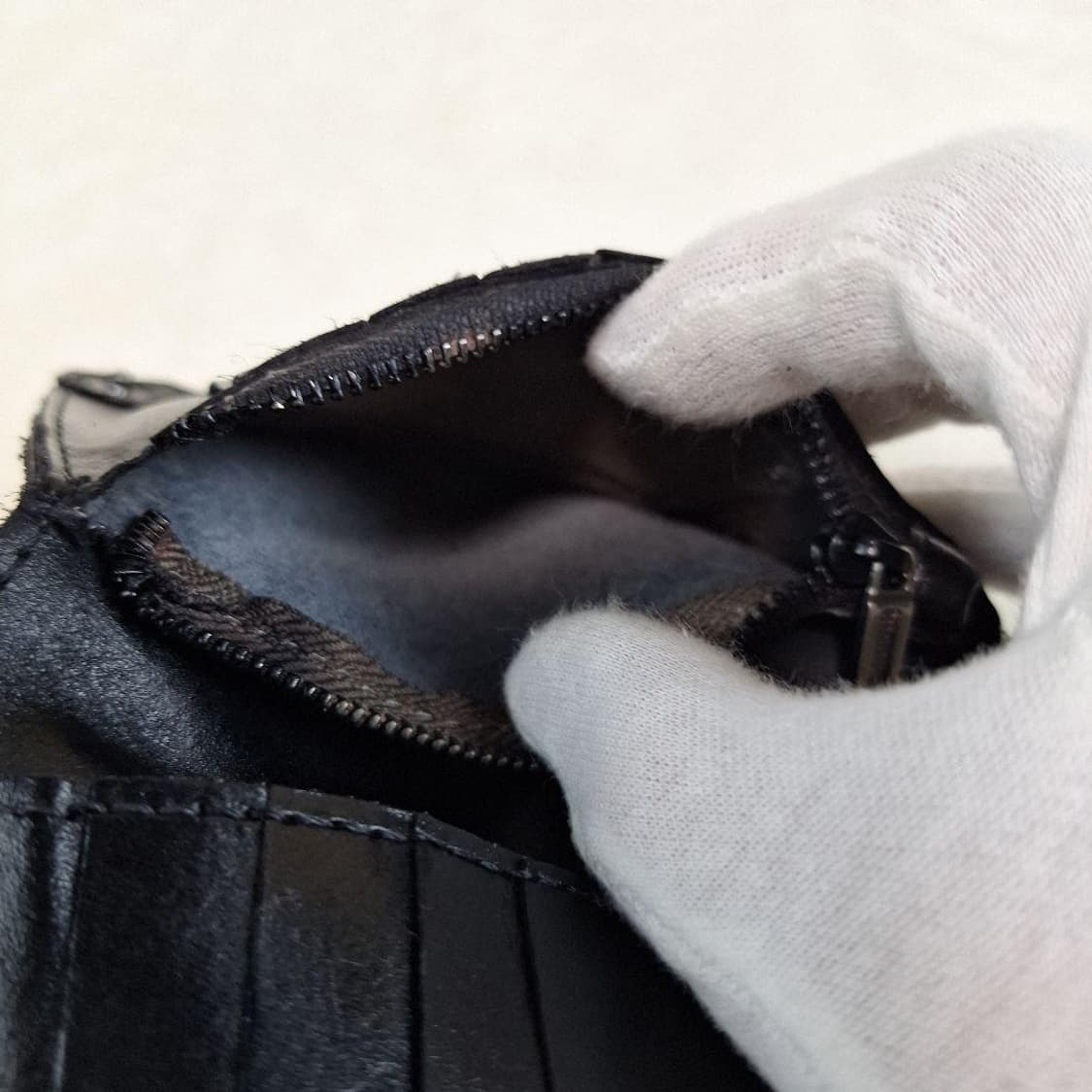 RRL 더블알엘 디스트레스드 레더 스냅 월렛 블랙 상품이미지7