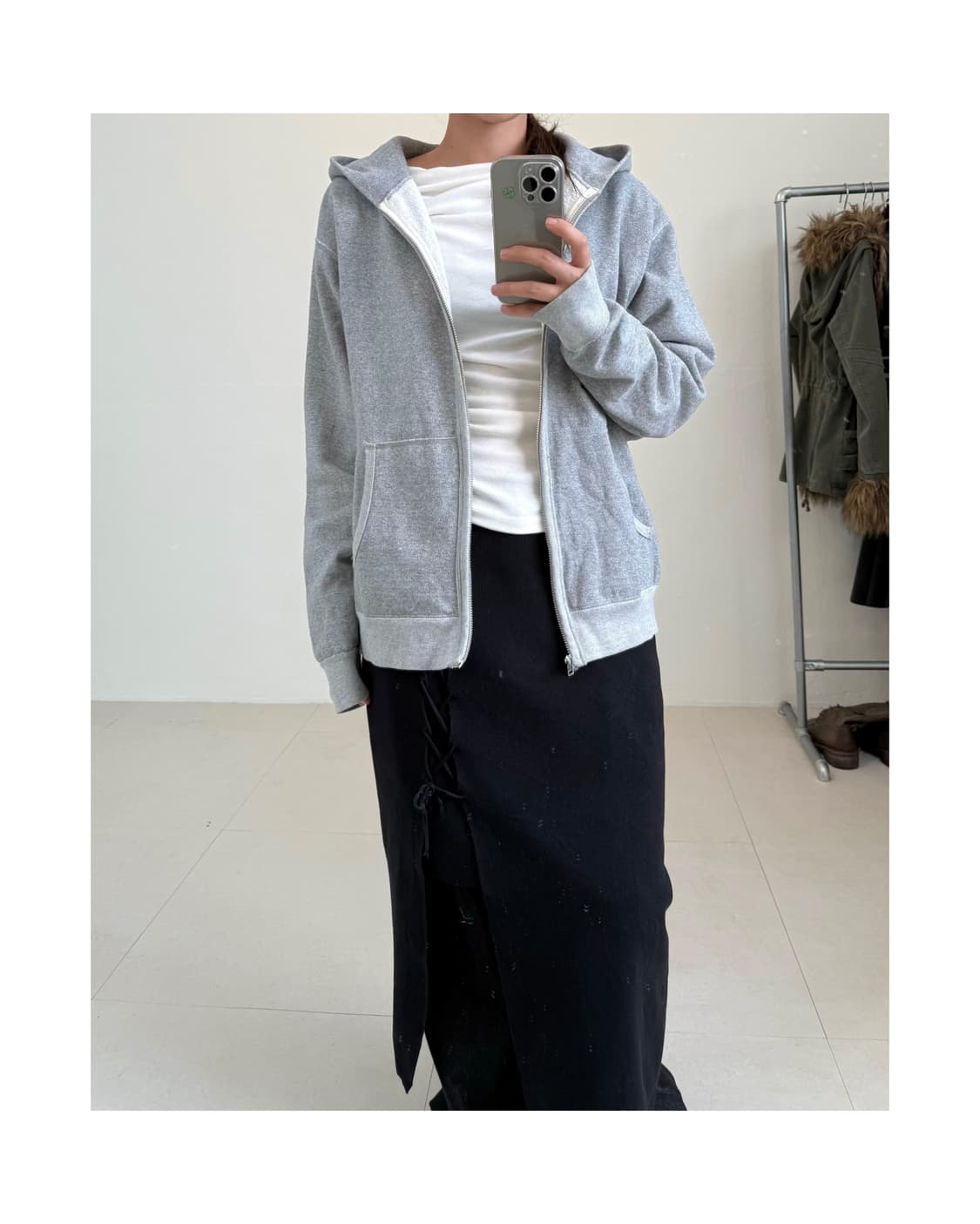 빈티지 후드집업 상품이미지1