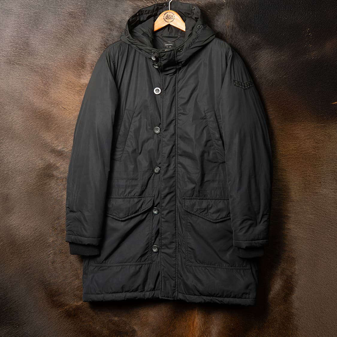 [105] 00s 디젤 패디드 밀리터리 파카 블랙  상품이미지1