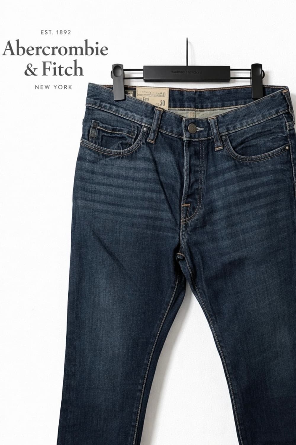 롱다리핏 진청 아베크롬비앤피치 데님 팬츠 빈티지 y2k 슬림핏 상품이미지1