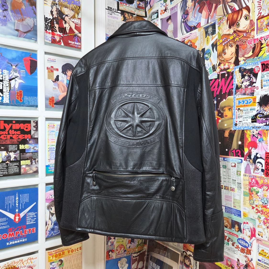 야마하 STAR 블랙 리얼 레더 라이더 자켓 상품이미지7