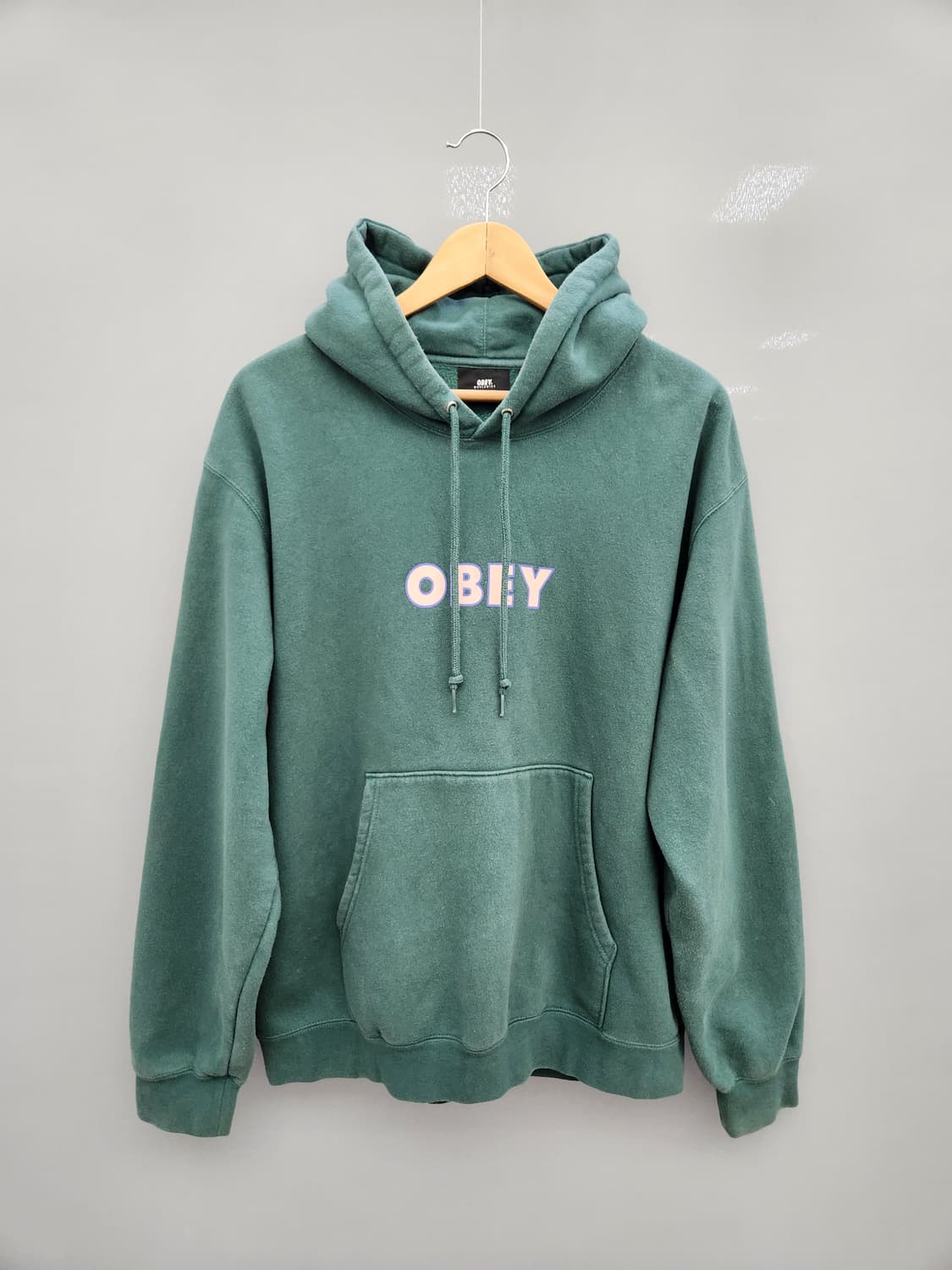 오베이 OBEY 오버핏 그린색 후드티 [2020.11] 상품이미지1