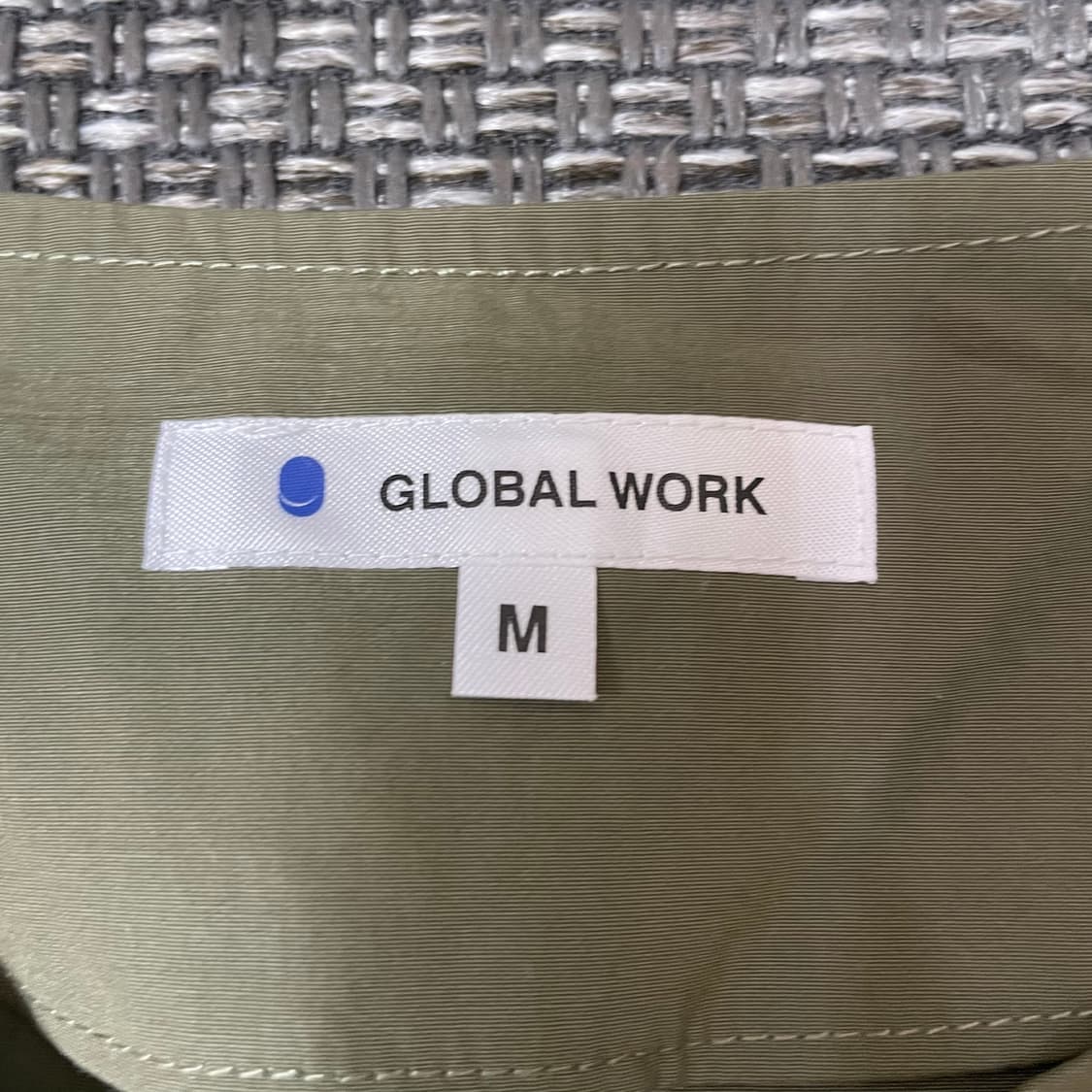 글로벌워크 카키 세미크롭 폴리 코튼 자켓 M 상품이미지4