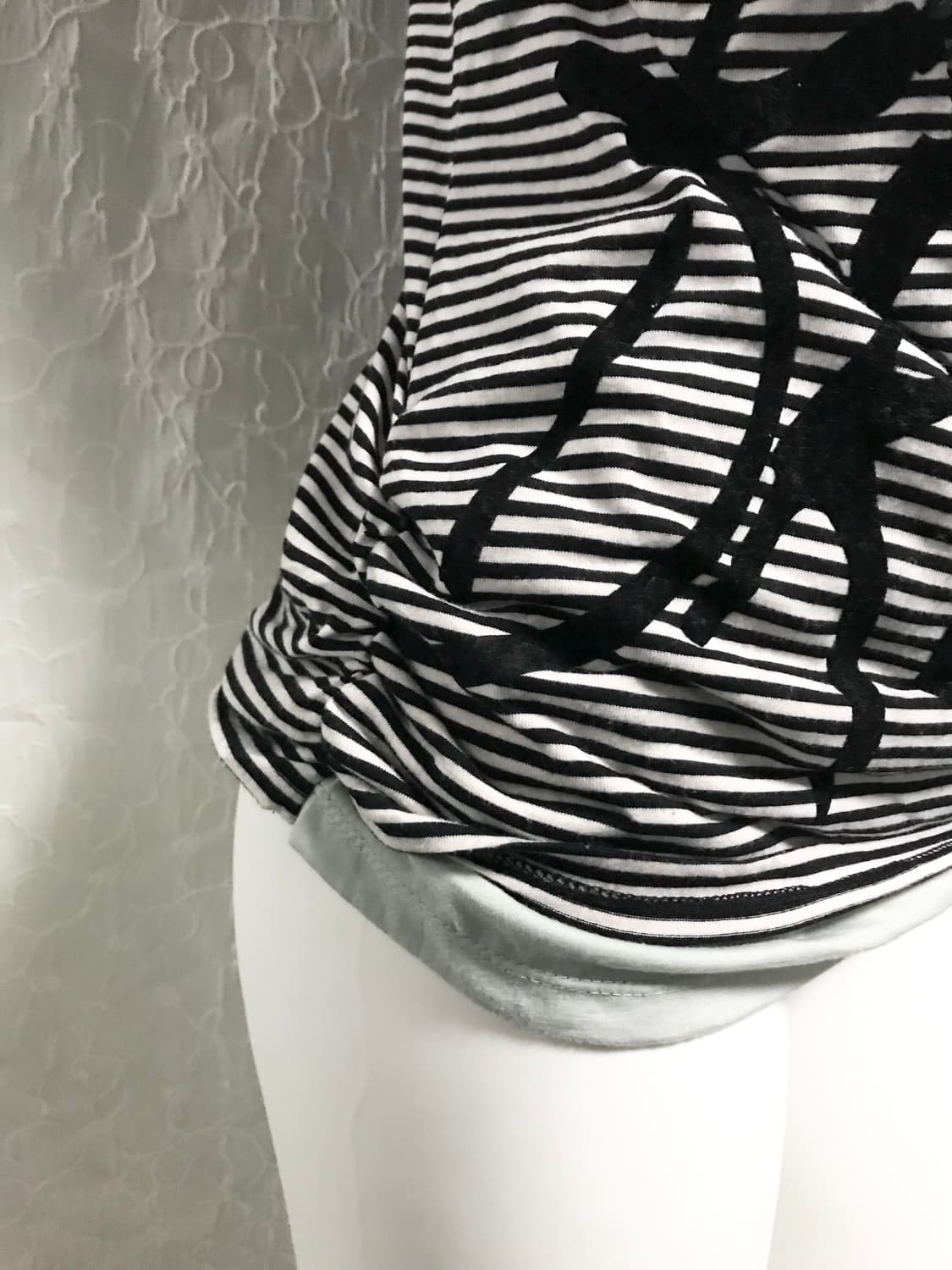 빈티지 digdeep 디그딥 펑크 드레이프 체인 레이어드 반팔 탑 상품이미지5