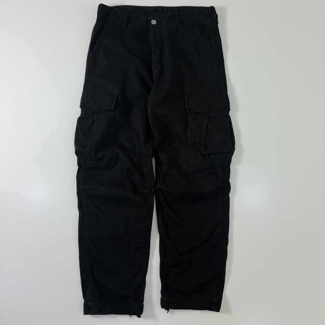 Carhartt  칼하트 WIP 레귤러 블랙 카고 팬츠  상품이미지4