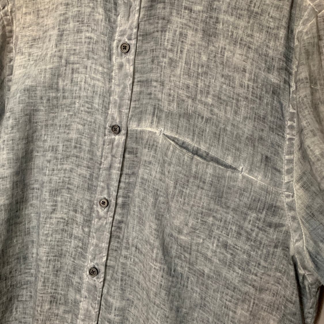 XL 시리즈 린넨 피그먼트 워싱 7부 헨리넥 셔츠 남방 상품이미지3