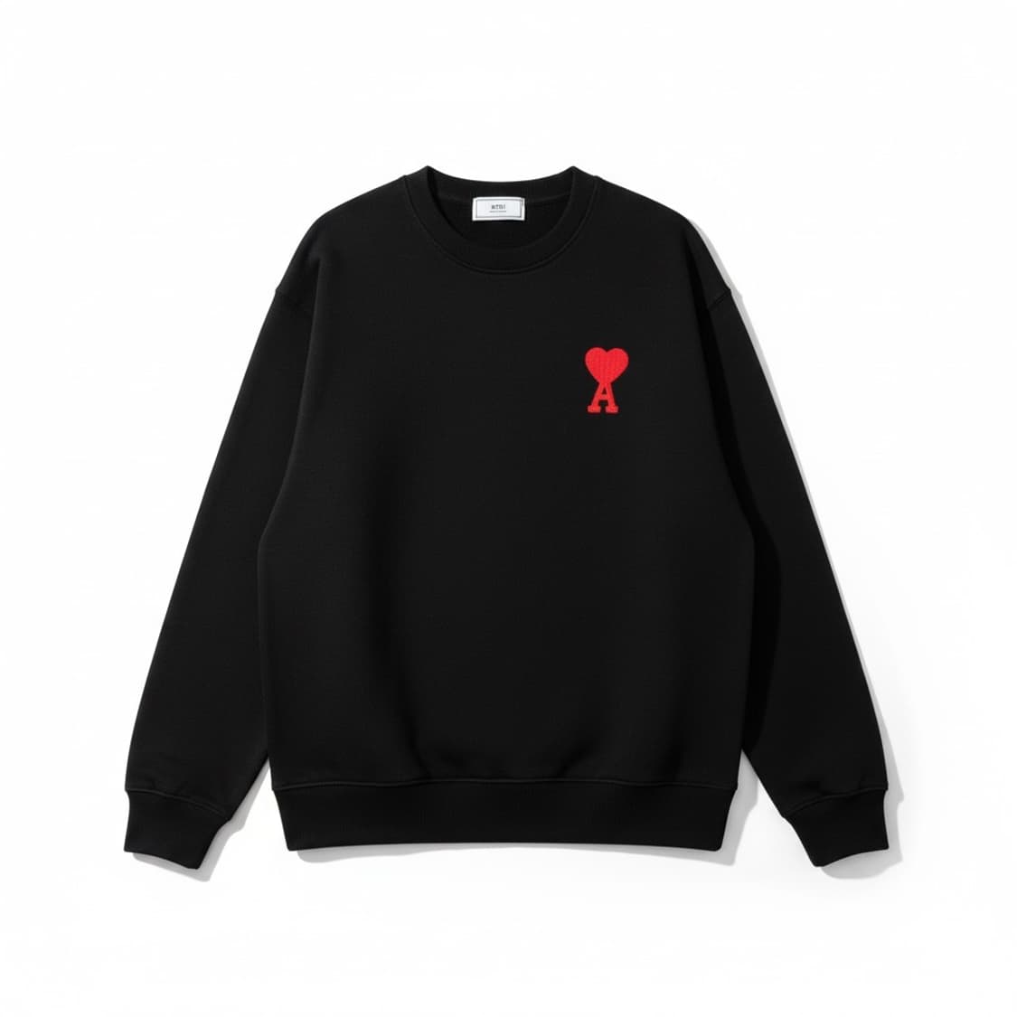 아미 스몰 하트 로고 맨투맨 블랙 상품이미지1