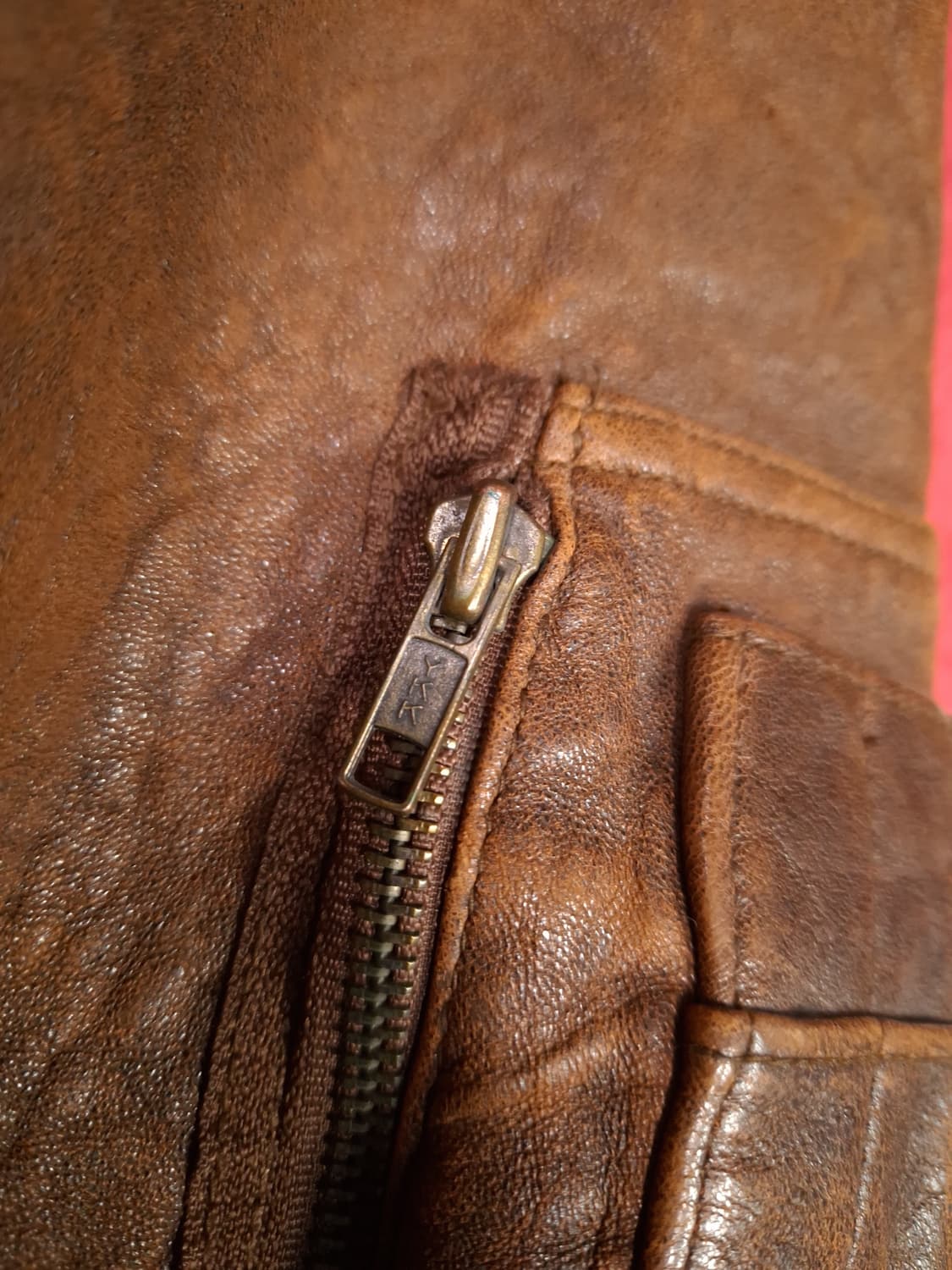 80's 일본판 밀리터리 리얼레더 항공자켓 상품이미지5