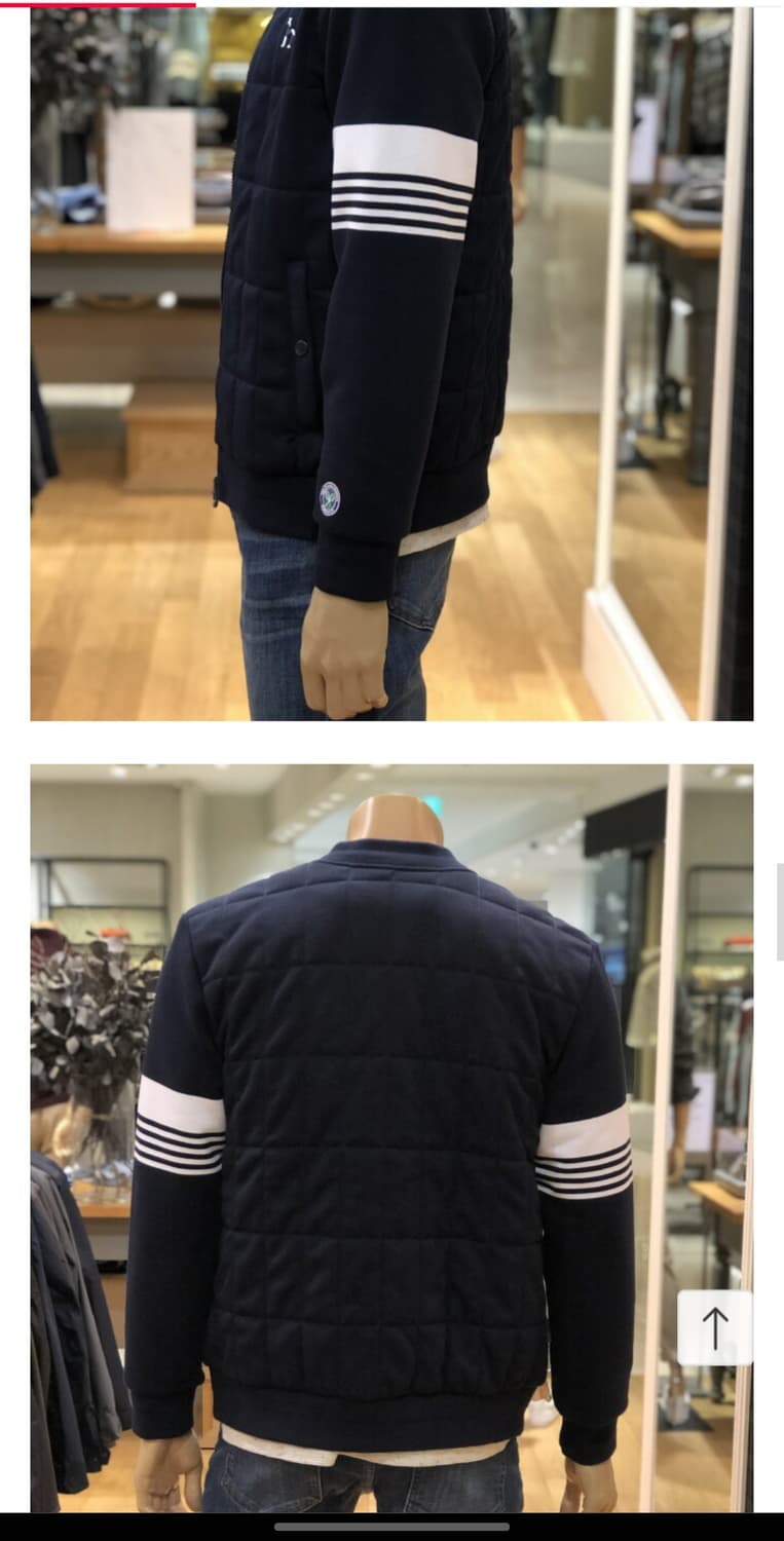 빅사이즈(110) 헤지스 라인배색 방풍 점퍼 상품이미지9