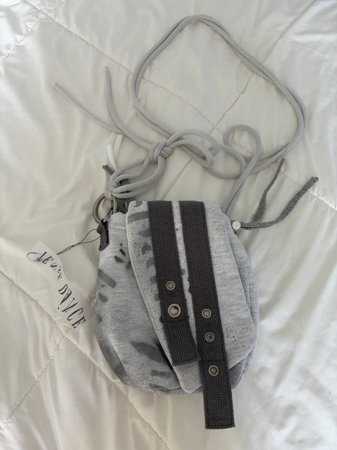 새상품_파히섬(탠스댄스) 져지 미니 백 그레이 상품이미지3