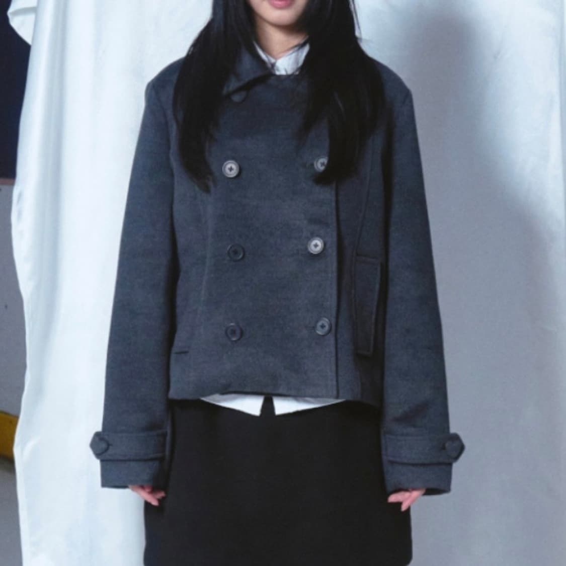 로긴 앤 로지 하프 코트 차콜 상품이미지2