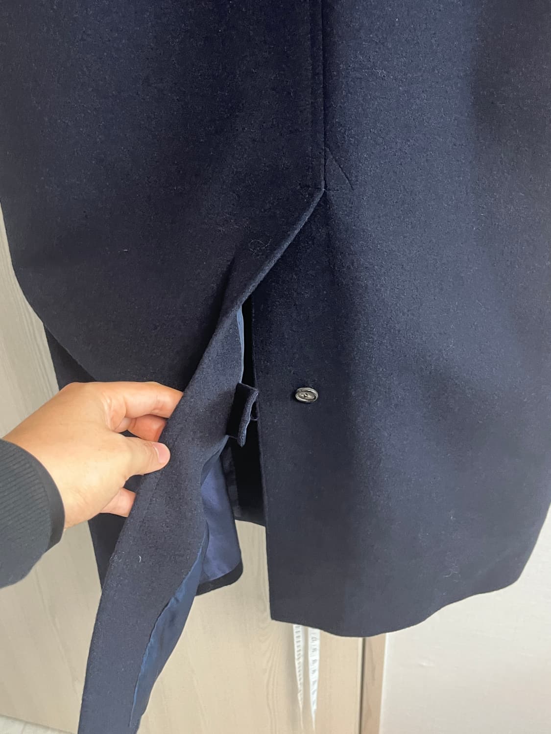 인더랩 마르쉐 원단 다크네이비 롱코트(105) 상품이미지3