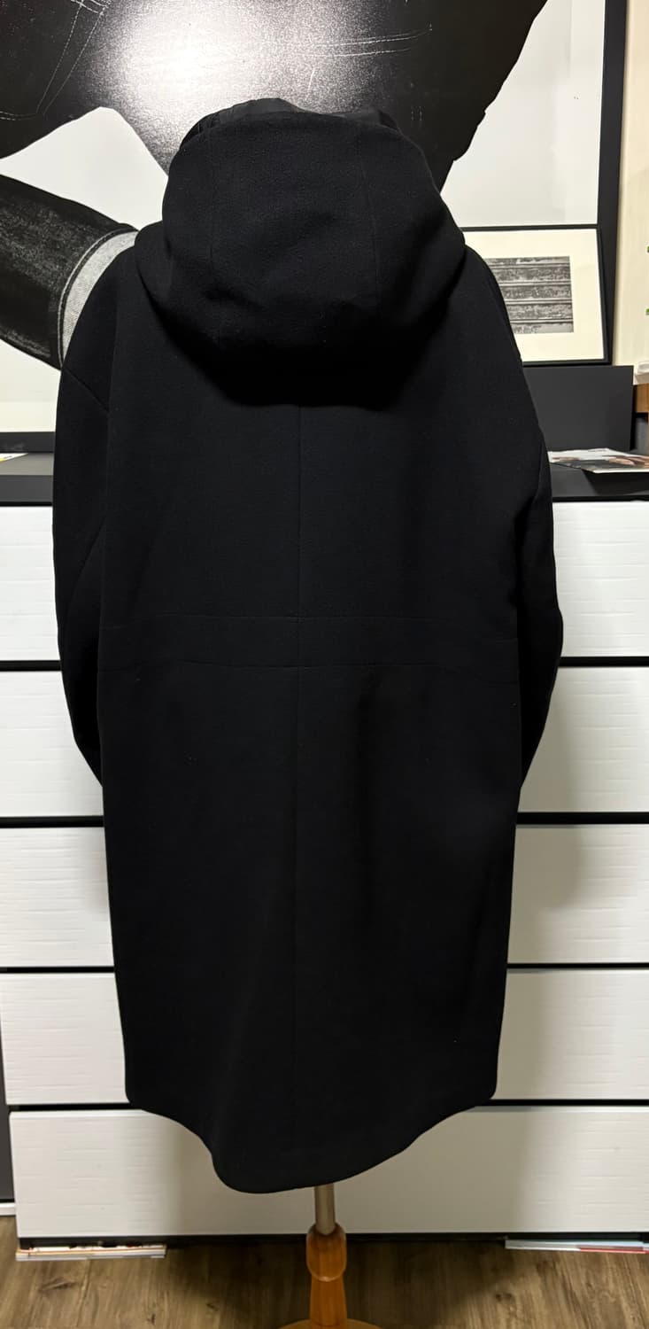 시스템옴므 캐시미어 후드 블랙 오버사이즈 코트 상품이미지6