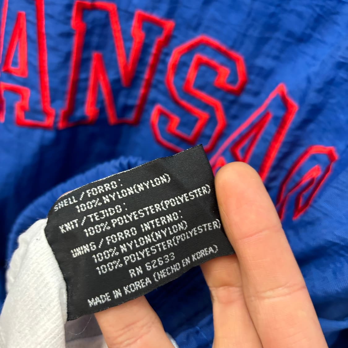 90s 프로 플레이어 캔자스 제이호크스 블루 웜업 M 상품이미지9